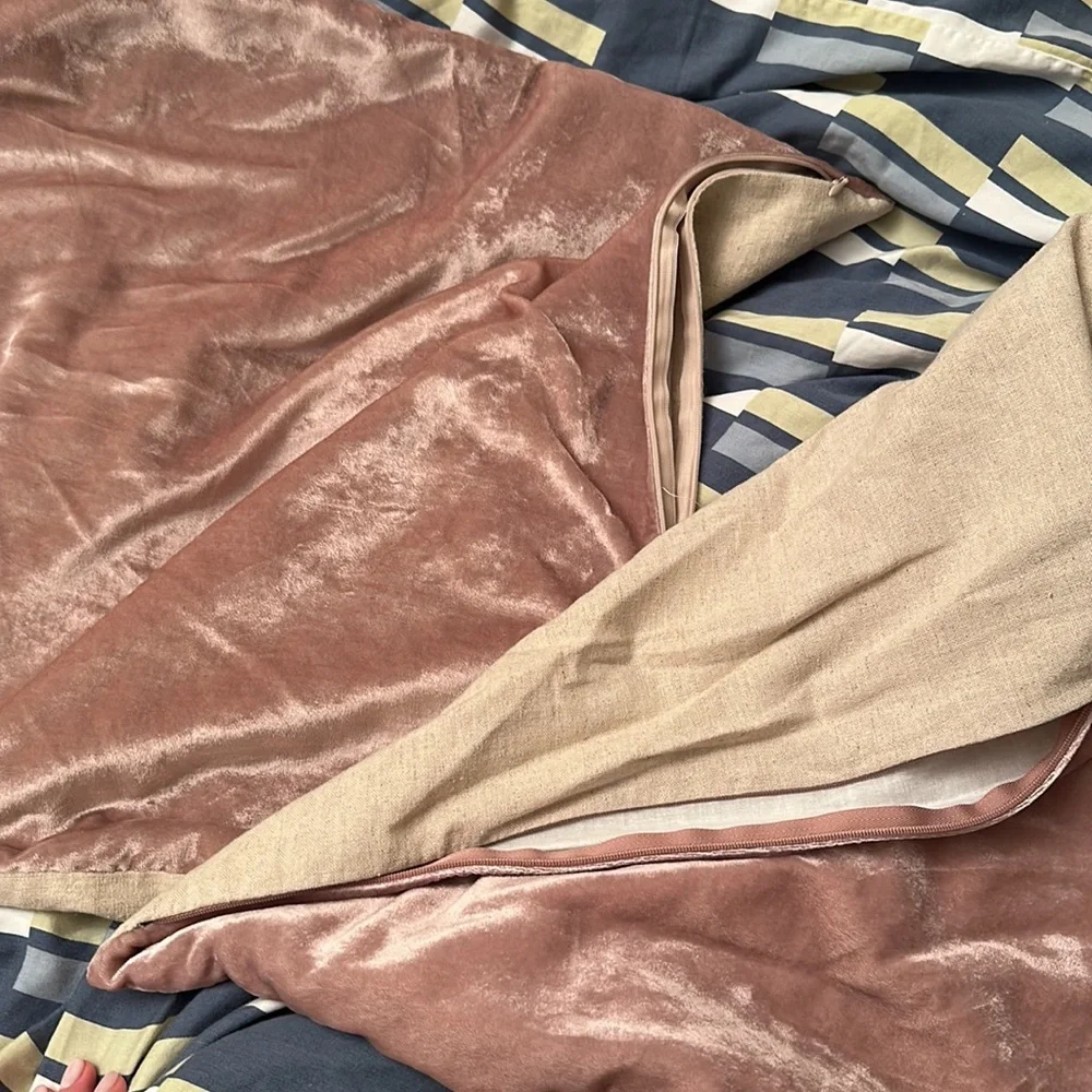 West Elm 20x20 Lush Velvet Pink Pillow Cover